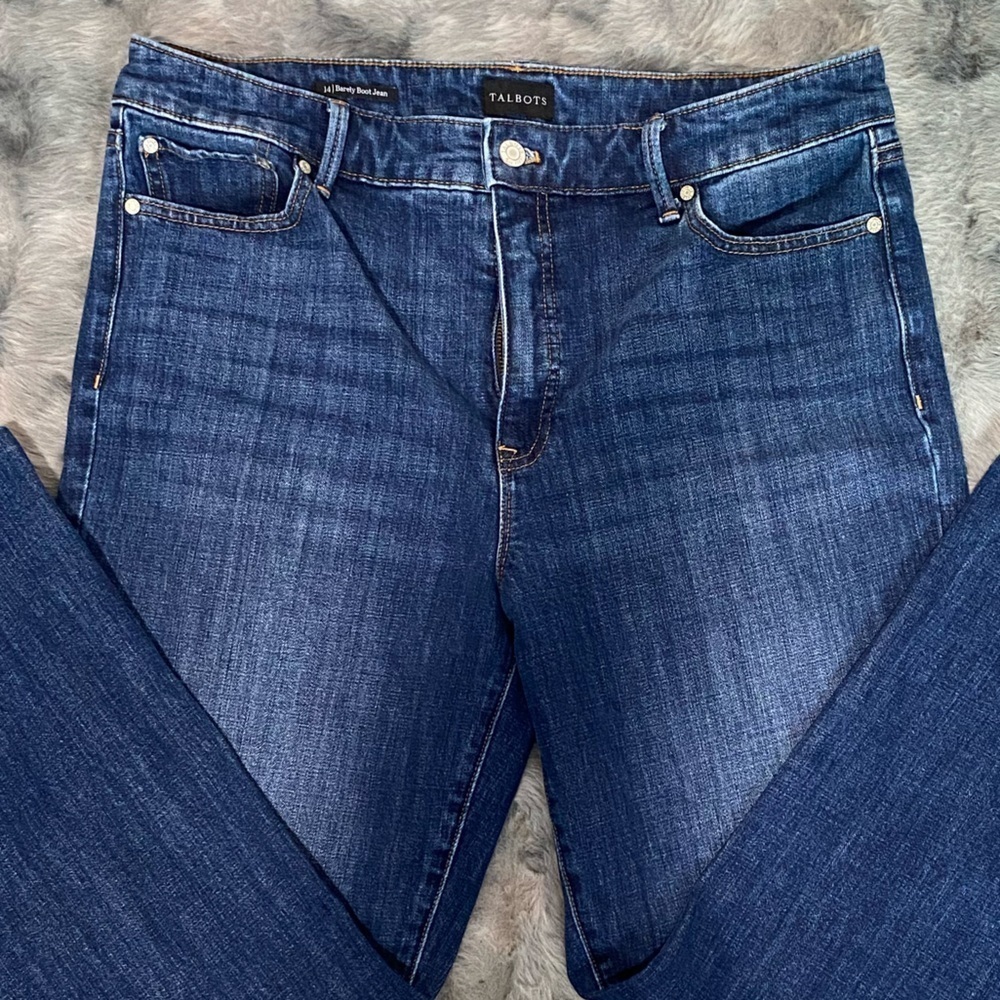 Talbots - 14/Barely Boot Jean Classic Blue Women's